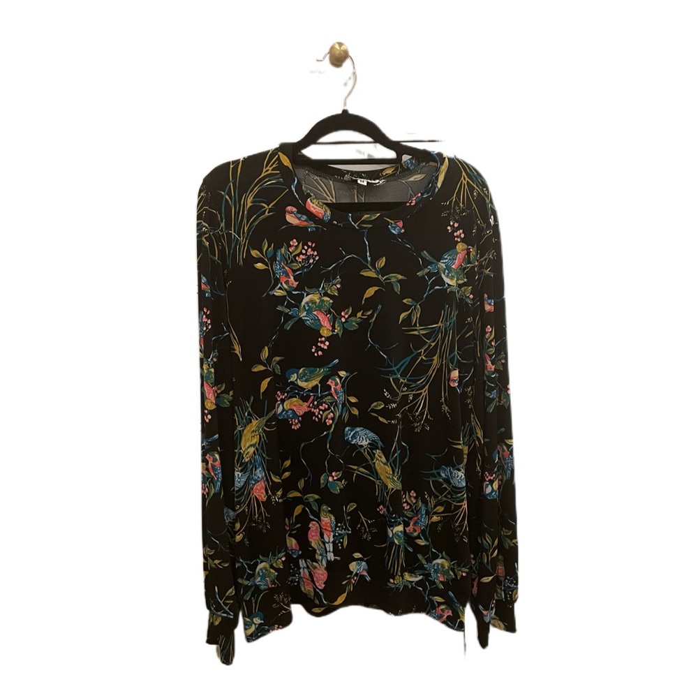 Leota Penelope Birds Chirp Blouse Top Medium